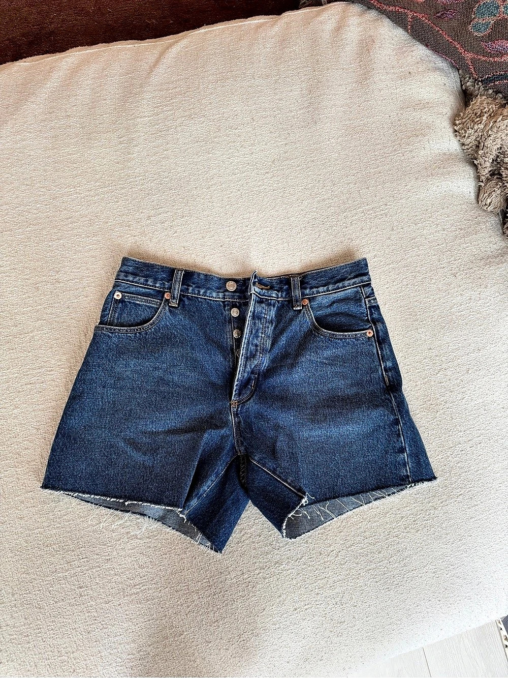 ROLLAS Lou Short Denim Jean Shorts Blue Waist 26